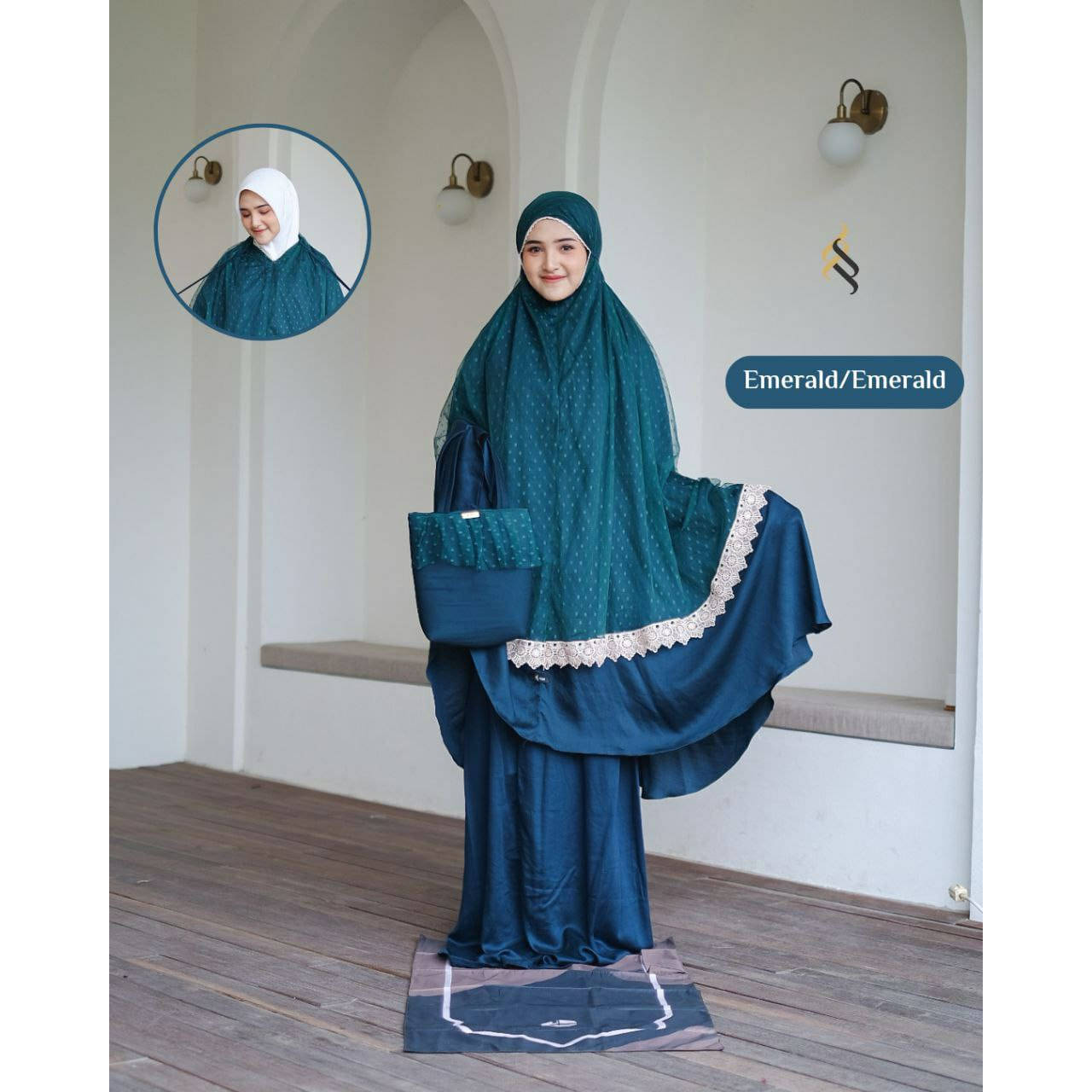 Mukena Fateena Luxury Emerald - Emerald